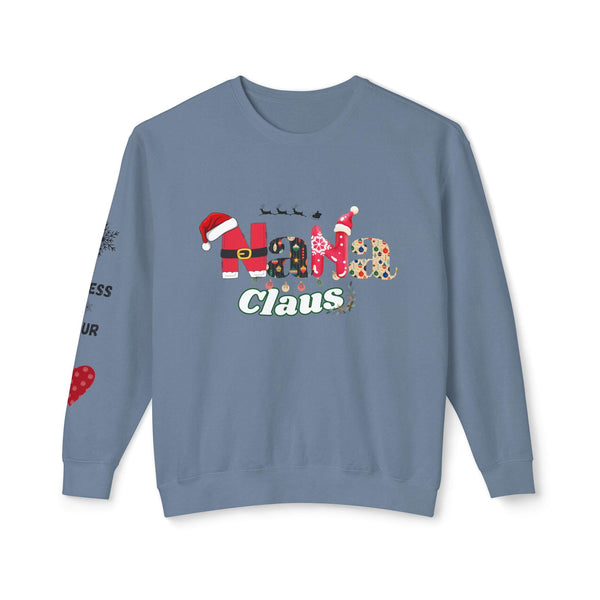 Nana Claus Crewneck Sweatshirt - Cozy Holiday Gift for Grandparents, Christmas Apparel, Family Matching, Winter Comfort, Festive Sweatshirt