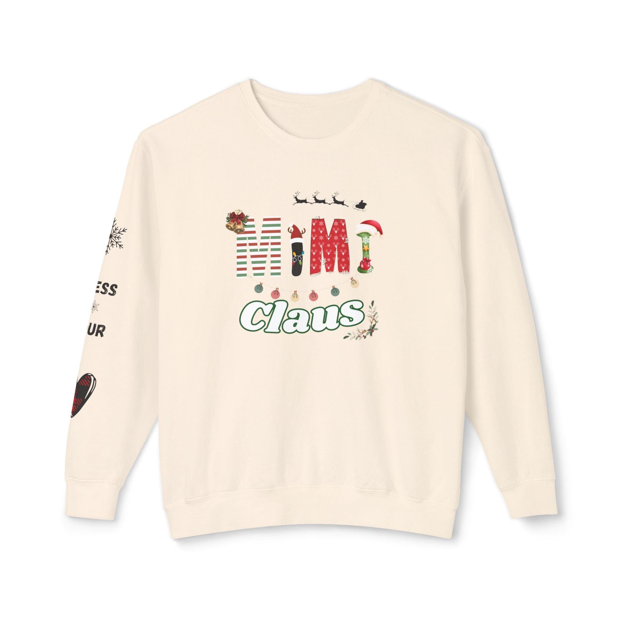 Mimi Claus Sweatshirt - Holiday Spirit, Christmas Gift, Cozy Apparel, Family Matching, Winter Wardrobe