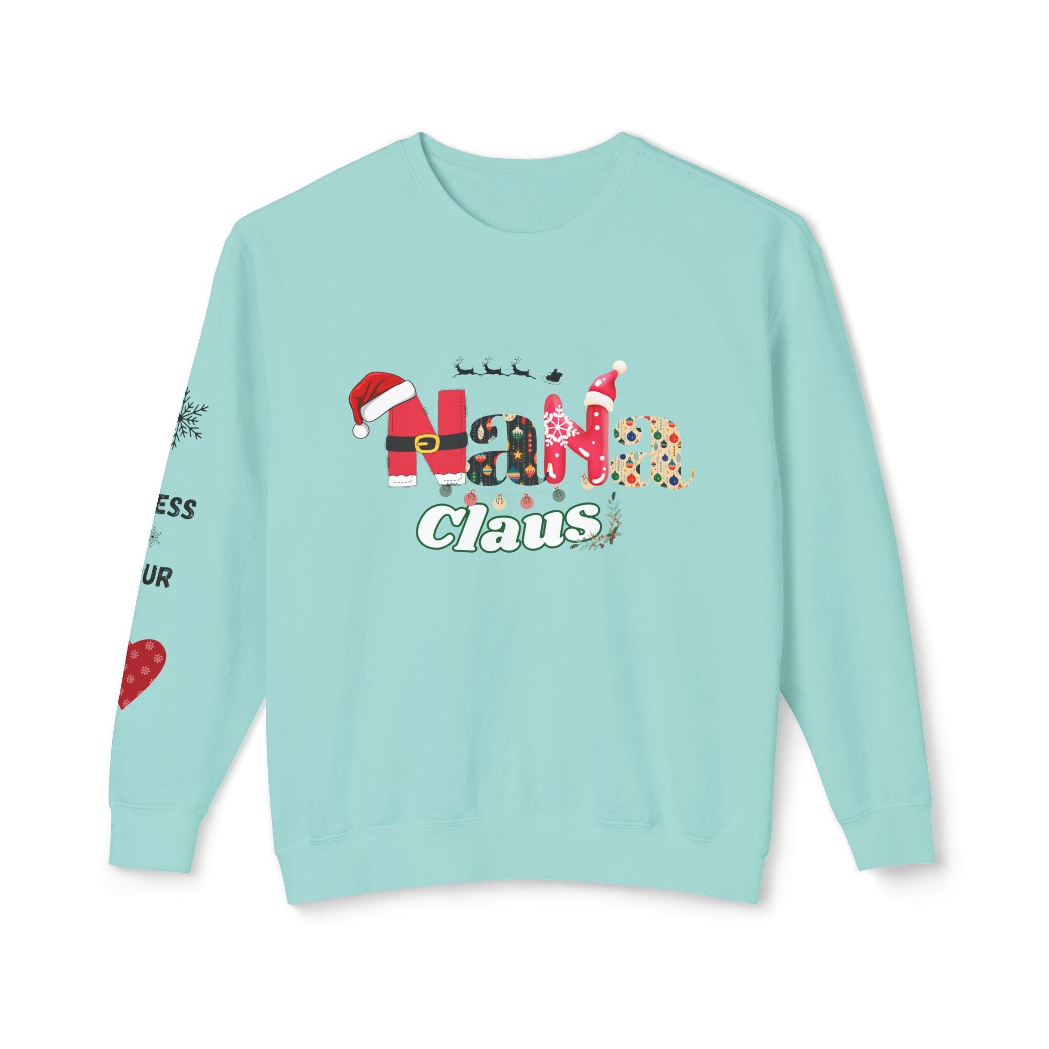 Nana Claus Crewneck Sweatshirt - Cozy Holiday Gift for Grandparents, Christmas Apparel, Family Matching, Winter Comfort, Festive Sweatshirt