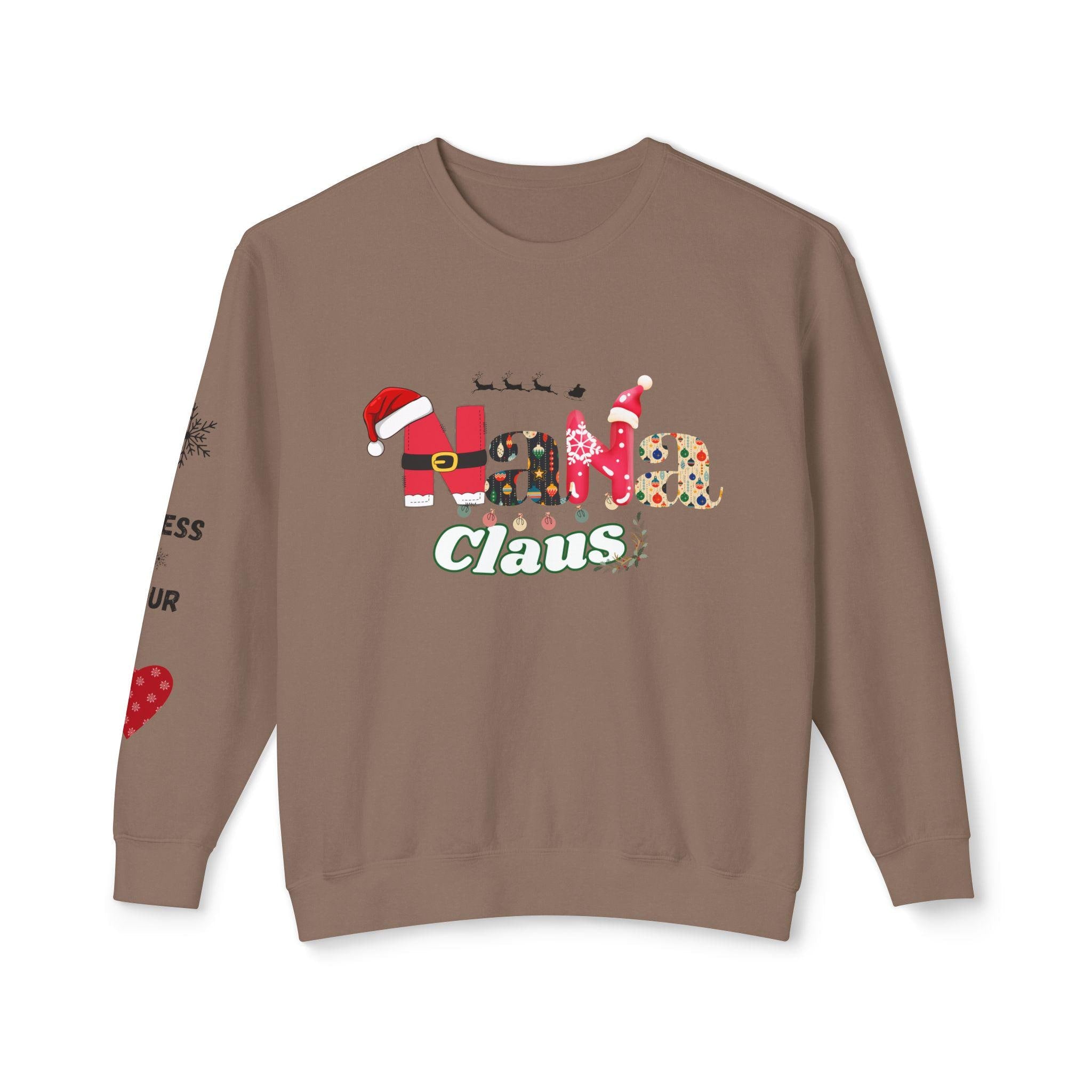 Nana Claus Crewneck Sweatshirt - Cozy Holiday Gift for Grandparents, Christmas Apparel, Family Matching, Winter Comfort, Festive Sweatshirt