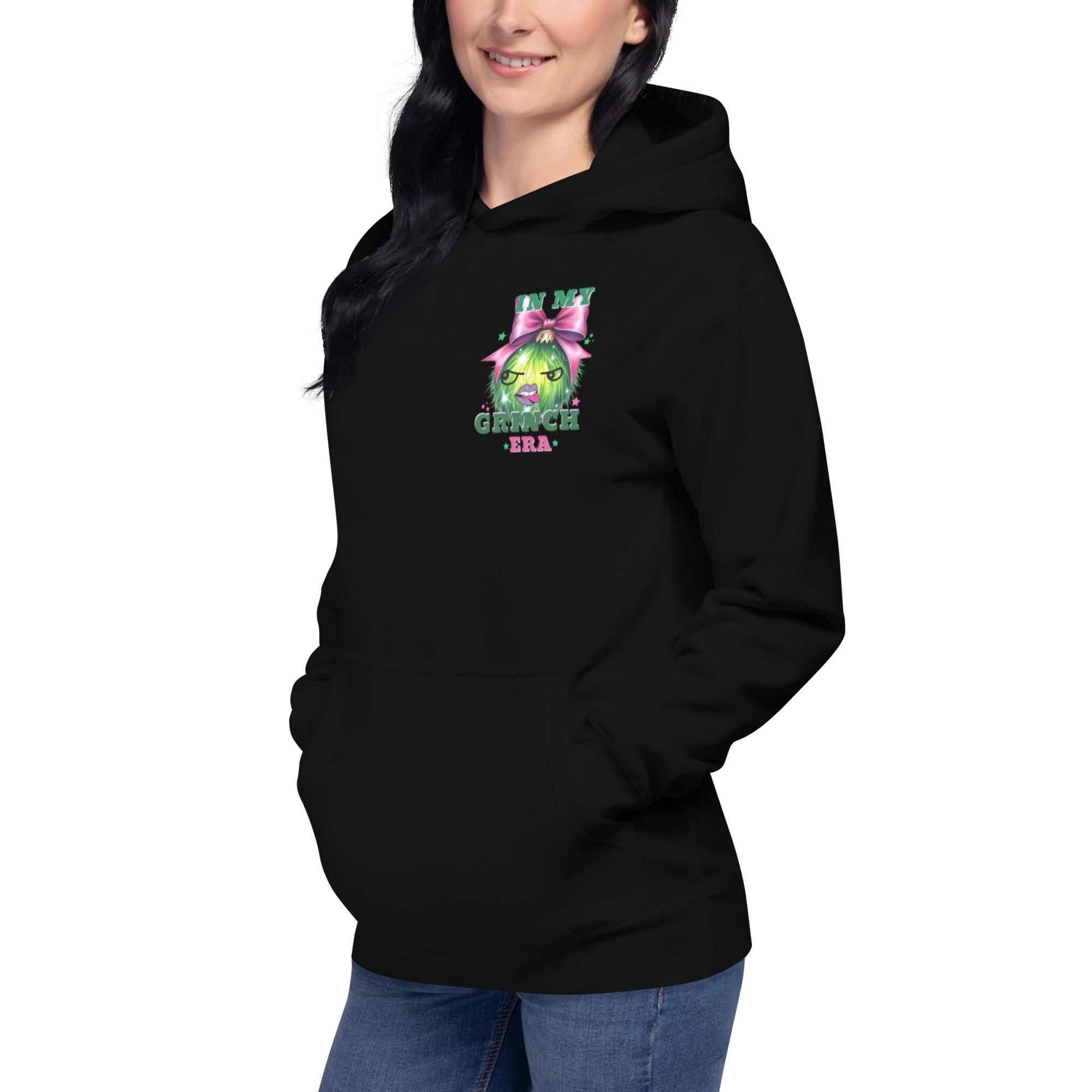 In My Grinch Era Christmas Hoodie - Retro Merry Grinchmas Sweatshirt - Gift for Girlfriend - Funny Christmas - Sassy Christmas Lovers