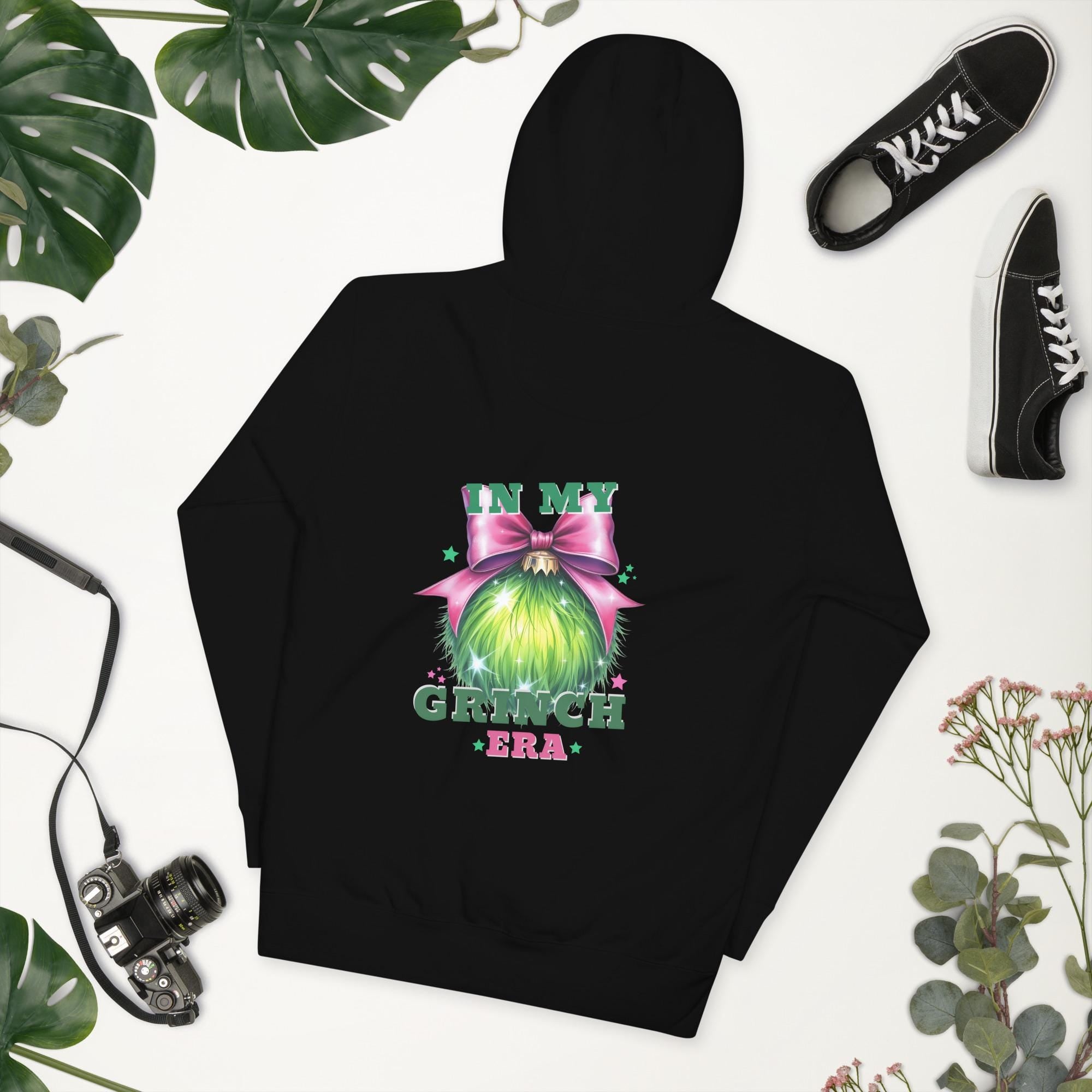 In My Grinch Era Christmas Hoodie - Retro Merry Grinchmas Sweatshirt - Gift for Girlfriend - Funny Christmas - Sassy Christmas Lovers