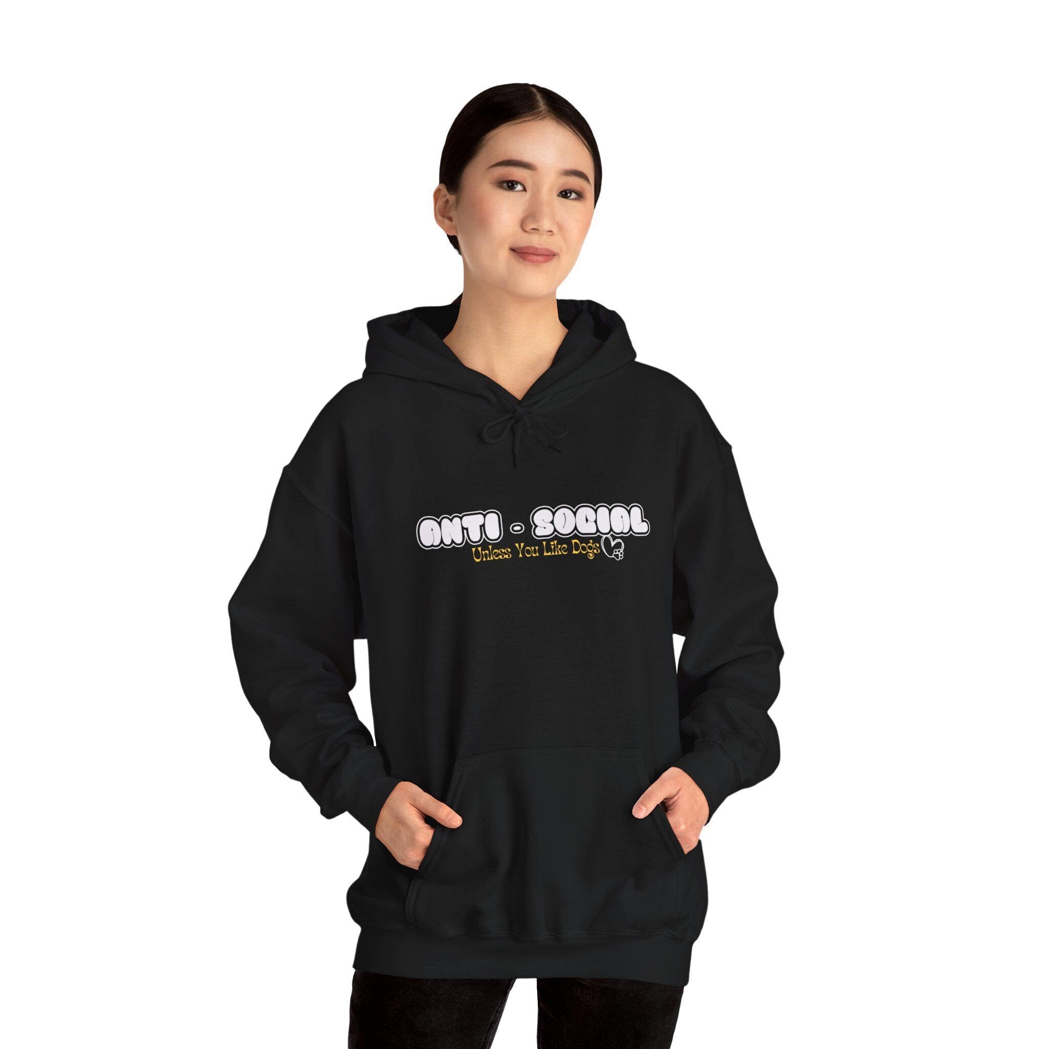 Anti Social Club Sweatshirt - Funny Introvert Gift - Cozy Graphic Tee - Gift for Dog Lover - Gift for Fur Mama - Introverted Mom - Dog Lover