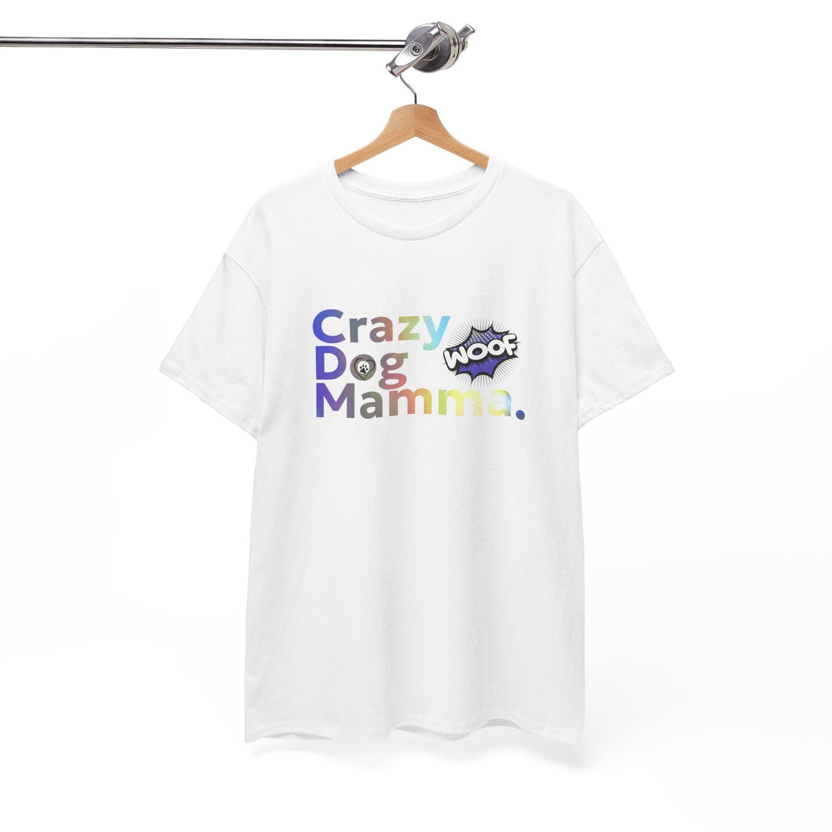 Crazy Dog Mamma Unisex Heavy Cotton Tee, Perfect Gift for Dog Lovers, Pet Owner Shirt, Animal Lover Apparel, Funny Dog Mom T-Shirt