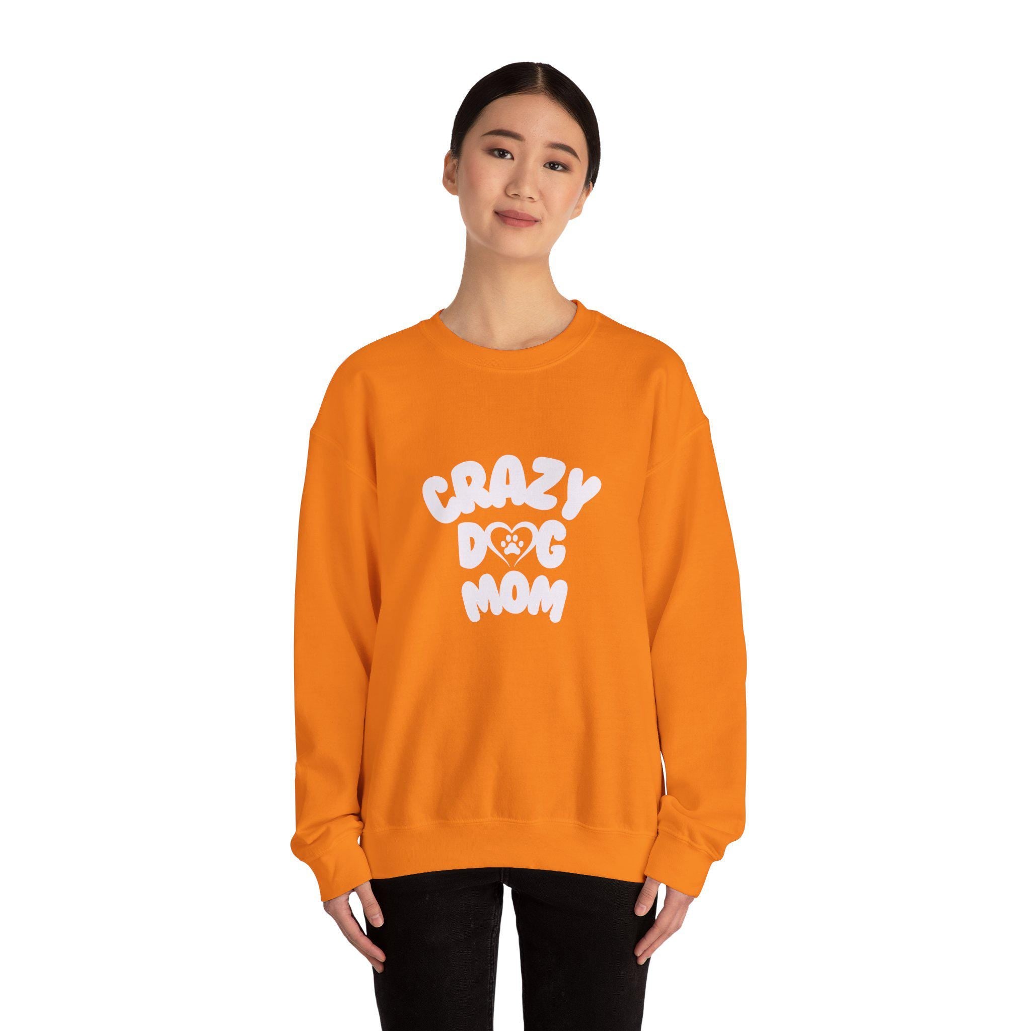 Crazy Dog Mom Crewneck Sweatshirt | Perfect Gift for Dog Lovers | Cozy and Fun Sweatshirt for Pet Owners | Birthday Gift, Dog Mom Apparel,