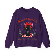 Sorta Merry Sorta Feral Sweatshirt - Funny Christmas Sweater - Trendy Christmas Holiday Apparel 2024- Cute Raccoon/Feral Kitty Design