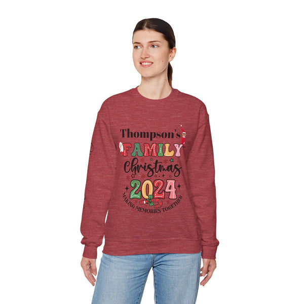 Personalized Family Christmas Sweatshirt, Cozy Holiday Sweater for Family Gatherings, Matching Family Outfit, Family Reunion, Gift for