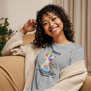 Cute Rainbow Unicorn Design | Funny & Playful Decor - Women's Relaxed T-Shirt