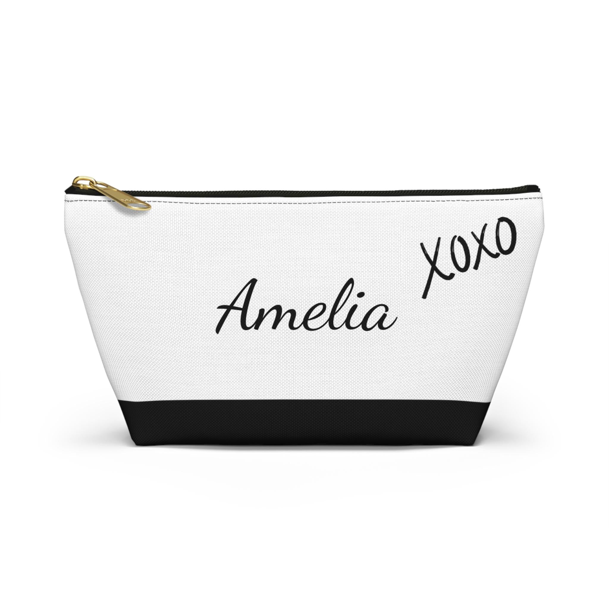 Custom Makeup Bag - Personalized Bridesmaid Gift - Travel Toiletry Bag - Birthday Gift for Her, XOXO Design