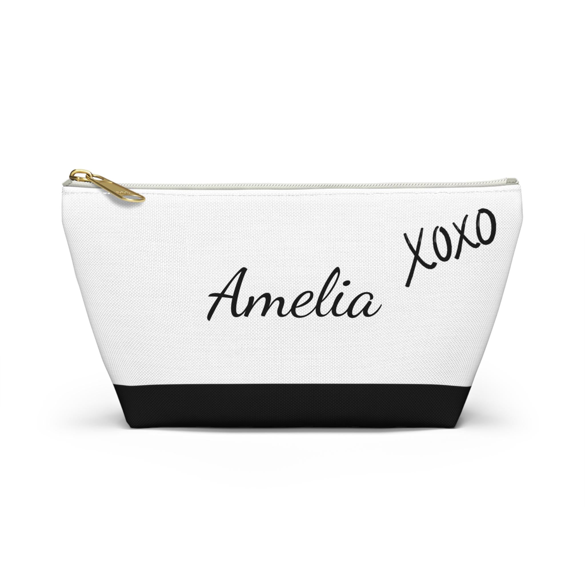 Custom Makeup Bag - Personalized Bridesmaid Gift - Travel Toiletry Bag - Birthday Gift for Her, XOXO Design