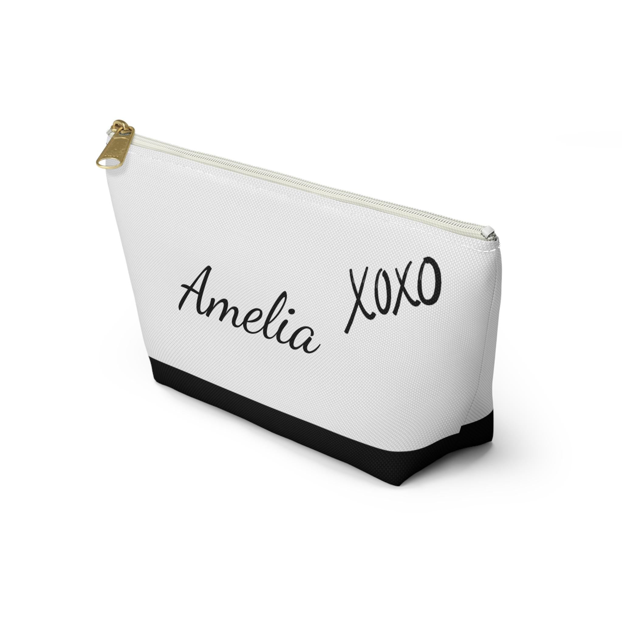Custom Makeup Bag - Personalized Bridesmaid Gift - Travel Toiletry Bag - Birthday Gift for Her, XOXO Design