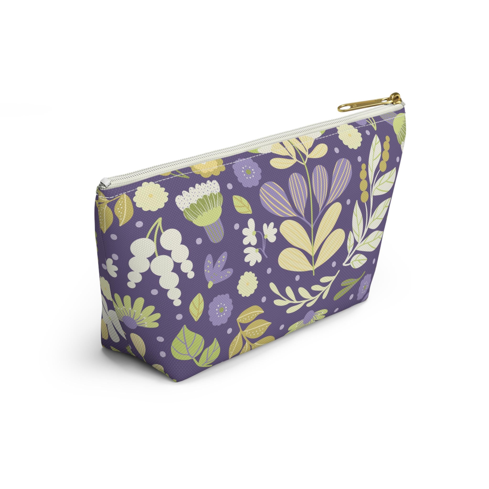 Embroidered Floral Makeup Bag - Small Cosmetic Pouch - Perfect for Travel - Gift for Women