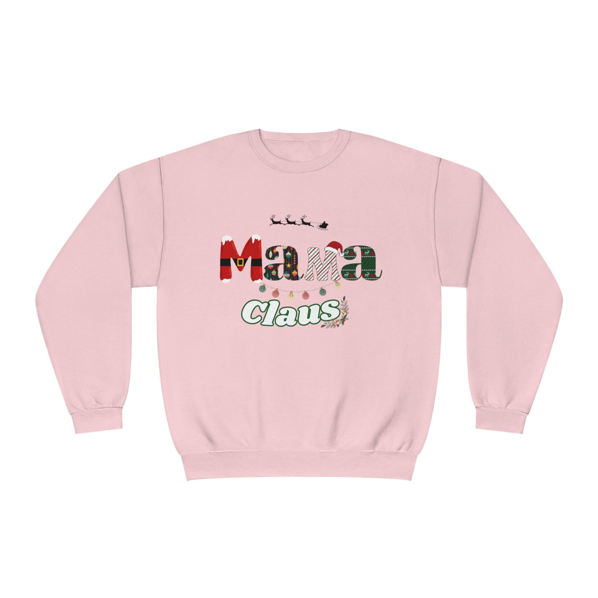 Mama Claus Sweatshirt - Christmas Mama Shirt - Holiday Crewneck Top, Xmas Apparel, Cozy Winter Pullover, Xmas Mom Sweater, Comfort Colors