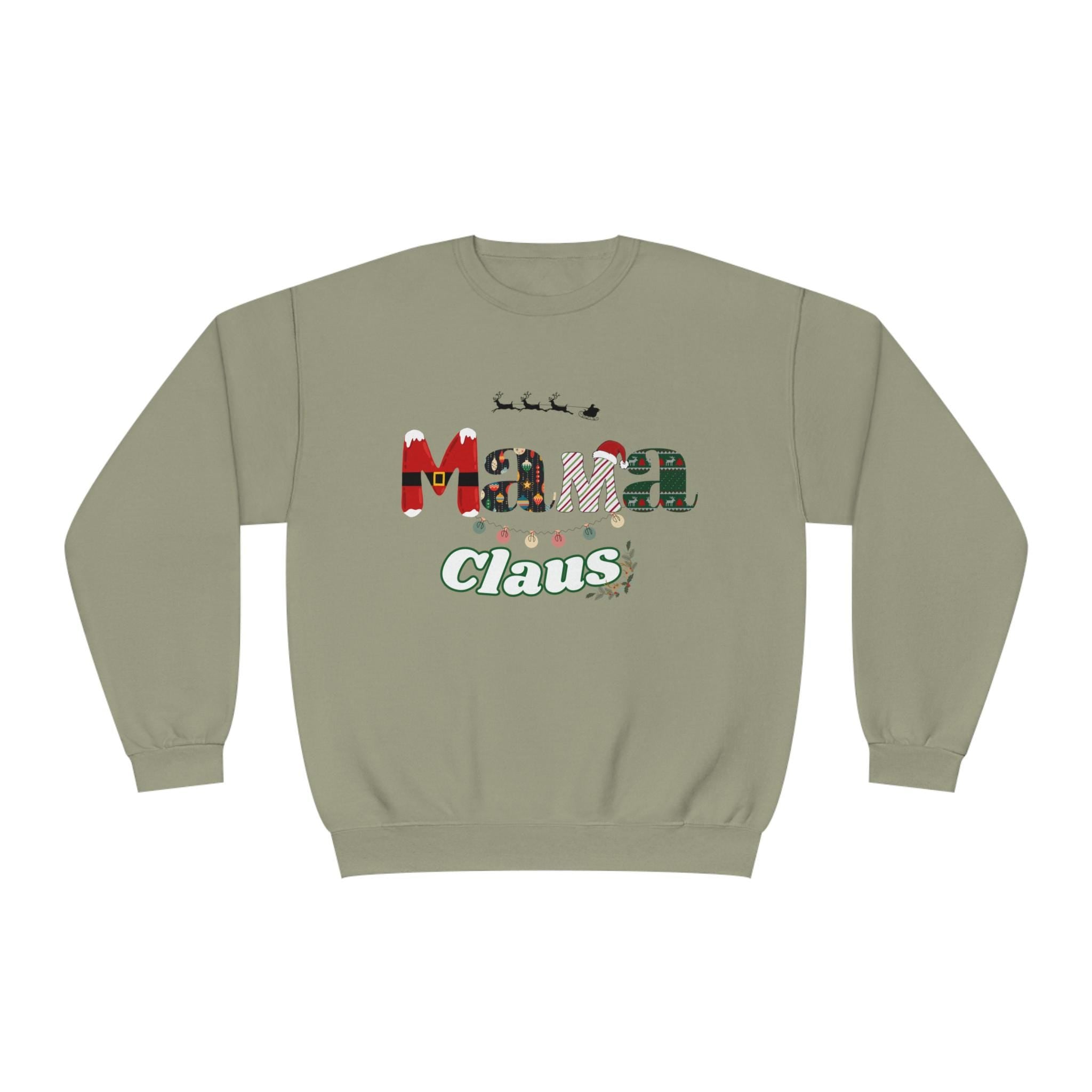 Mama Claus Sweatshirt - Christmas Mama Shirt - Holiday Crewneck Top, Xmas Apparel, Cozy Winter Pullover, Xmas Mom Sweater
