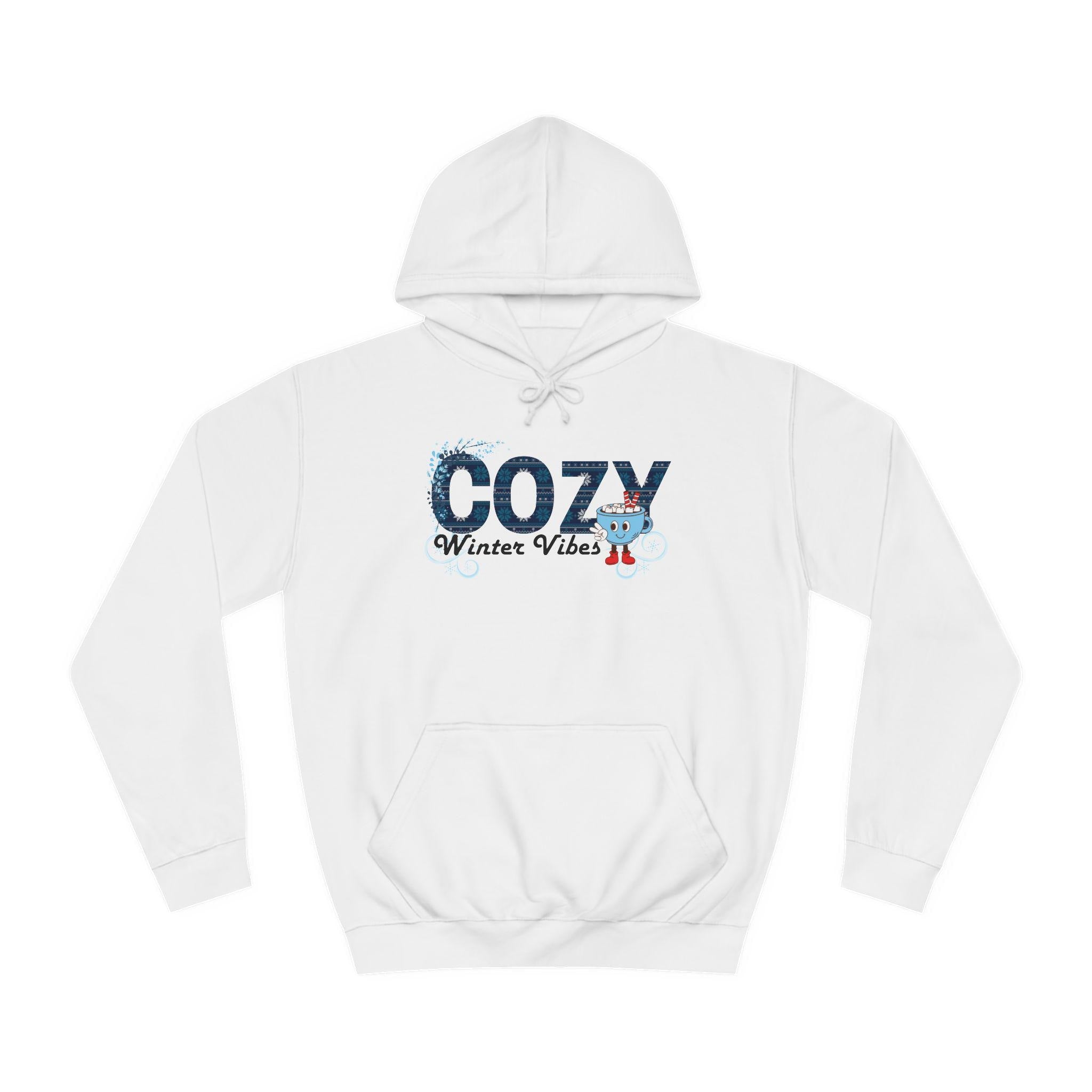 Cozy Winter Vibes Unisex Hoodie, College Hoodie, Winter Apparel, Gift for Students, Sweatshirt for Holidays, Casual Wear - Comfort Colors