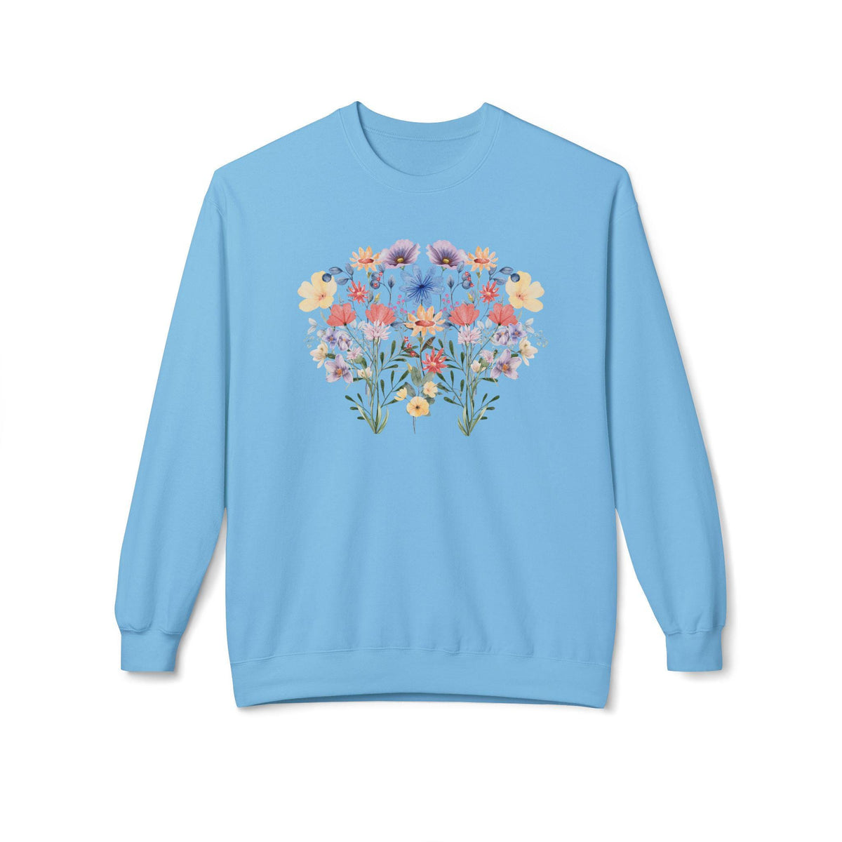Floral Sweatshirt for Women - Cute Cottagecore Wildflower Crewneck - Unique Gift for Her - Fall Winter Clothing