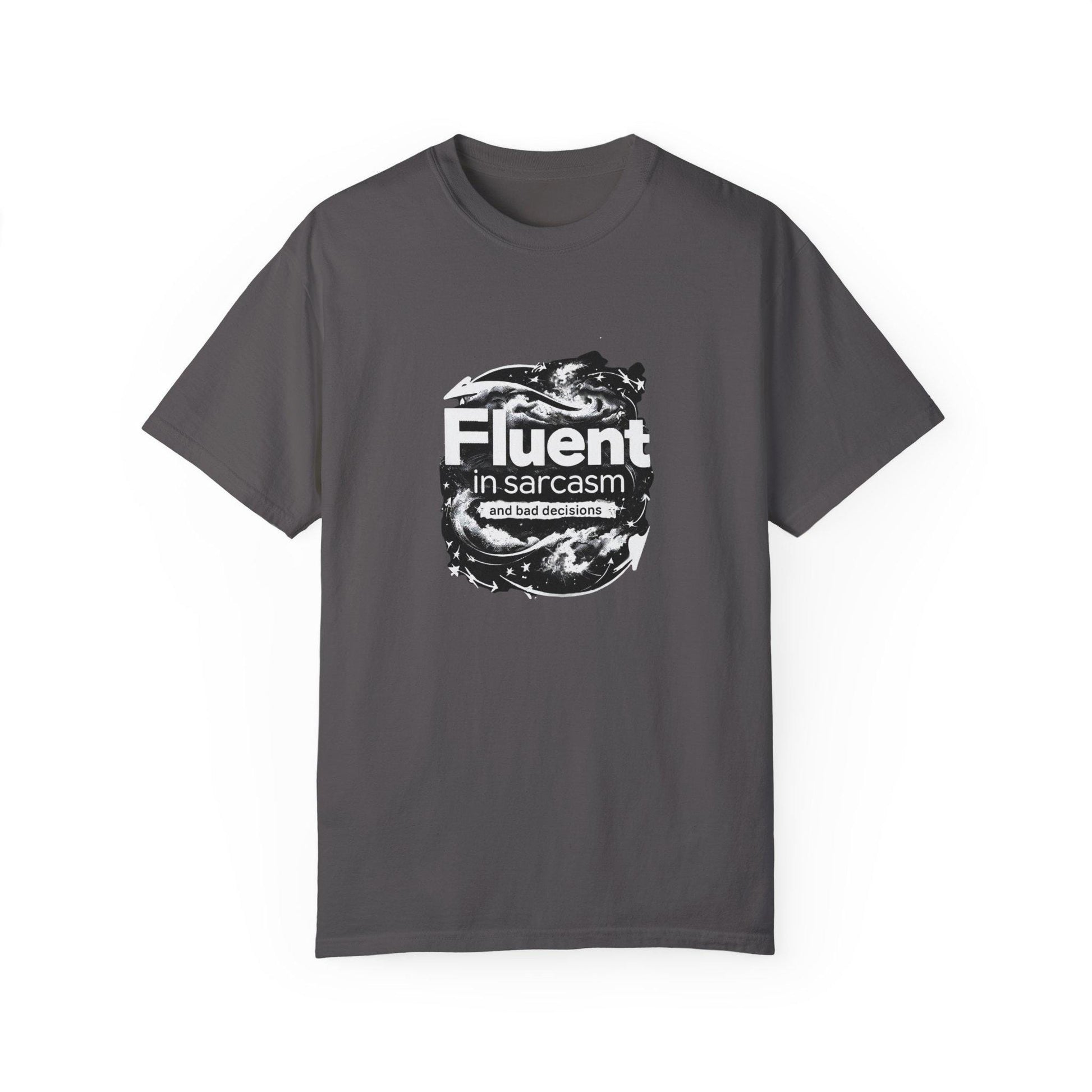 Fluent in Sarcasm Black T-Shirt, Funny Gift for Sarcastic Friends, Ideal for Birthdays, Casual Wear, Everyday Humor, Gift for Comedian