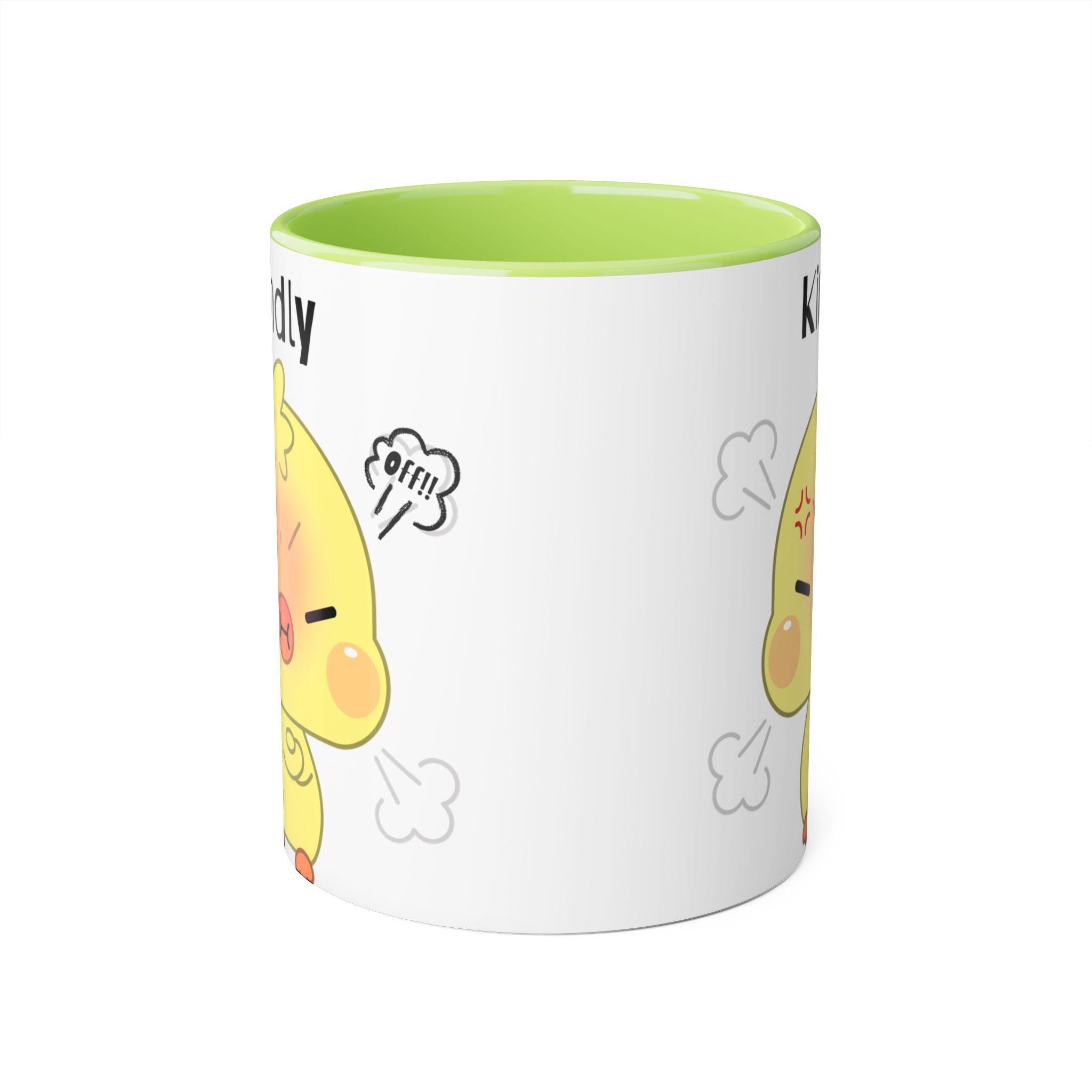 Cute Cartoon Duck Off Accent Mug, 11oz, Perfect for Gift, Office, Home, Coffee Lover, Unique Design, Funny Mug