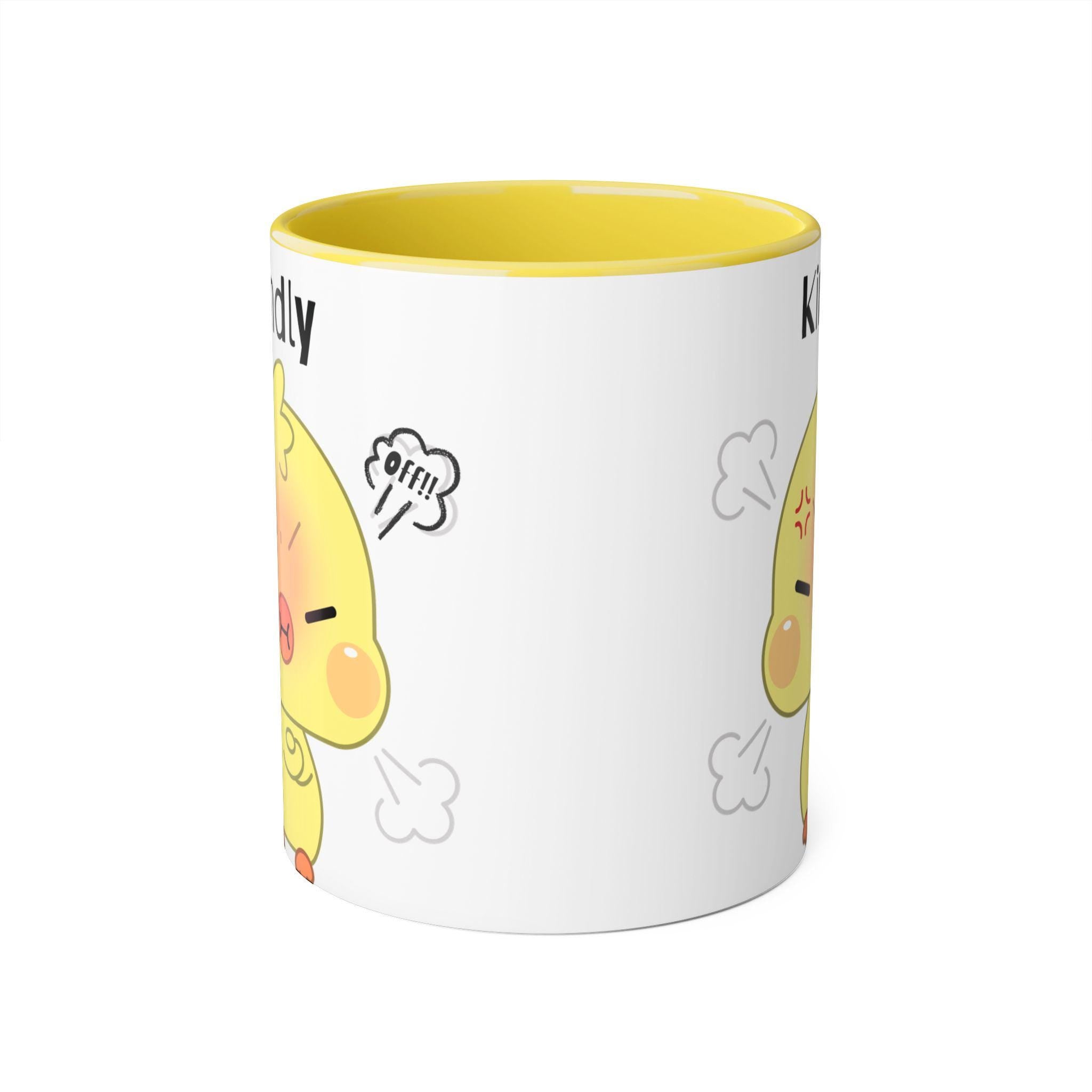 Cute Cartoon Duck Off Accent Mug, 11oz, Perfect for Gift, Office, Home, Coffee Lover, Unique Design, Funny Mug