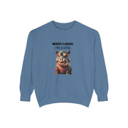 Laughing So Hard I Peed a Little - Funny Saying - Ideal for Gifting - Humor Hippo Moo Deng Sweater Print