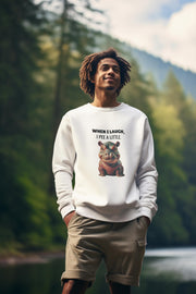 Funny Hippo Sweatshirt: "When I Laugh, I Pee a Little" Slogan