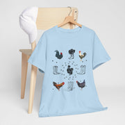 Farmhouse Chic Unisex Heavy Cotton Tee, Perfect for Chicken Lovers, Gift for Farmers, Vintage Style Tee, Casual Everyday Wear