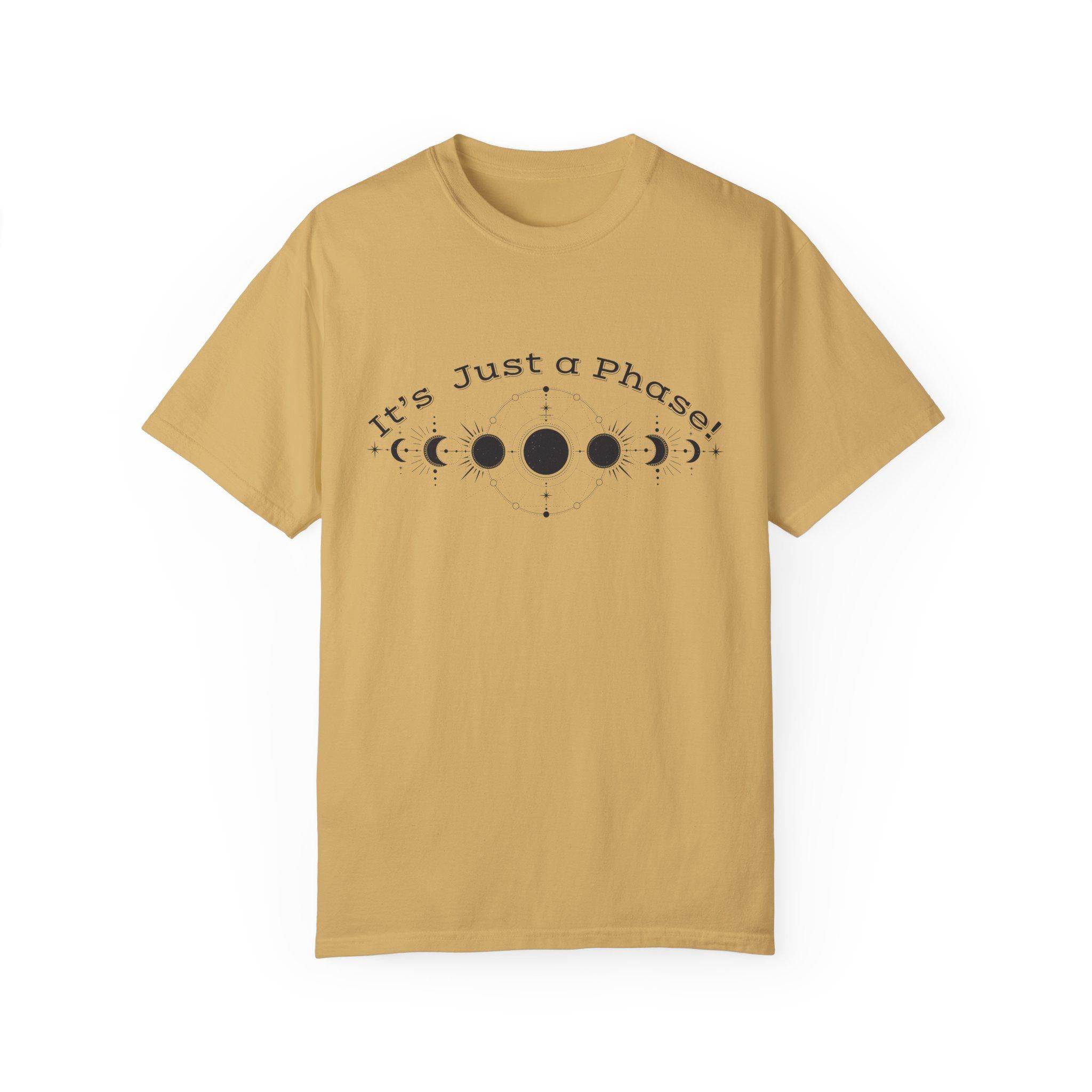 Celestial Phase T-shirt | Moon Phase Tee | Cosmic Humor Shirt | Unisex Astrology Wear | Perfect Gift for Stargazers