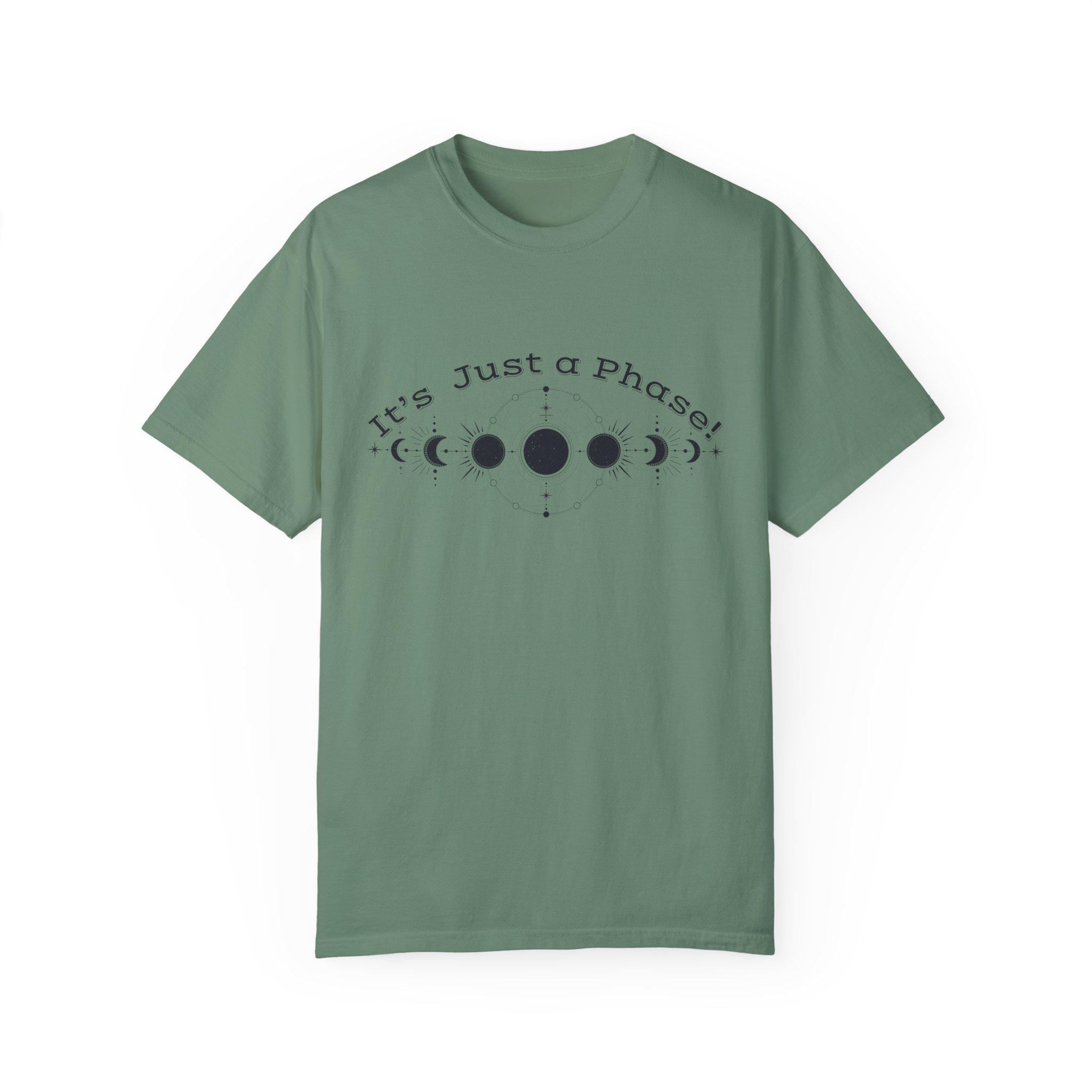 Celestial Phase T-shirt | Moon Phase Tee | Cosmic Humor Shirt | Unisex Astrology Wear | Perfect Gift for Stargazers
