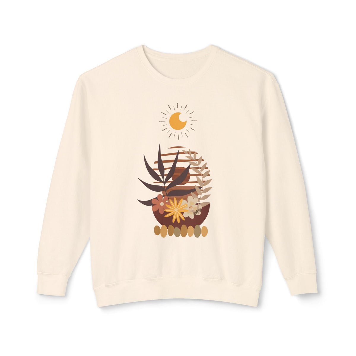 Botanical Crewneck Sweatshirt, Cozy Plant Lover Gift,  Earthy Aesthetic, Nature-Inspired Apparel