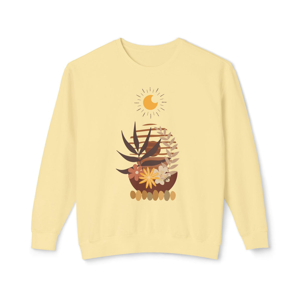 Botanical Crewneck Sweatshirt, Cozy Plant Lover Gift,  Earthy Aesthetic, Nature-Inspired Apparel