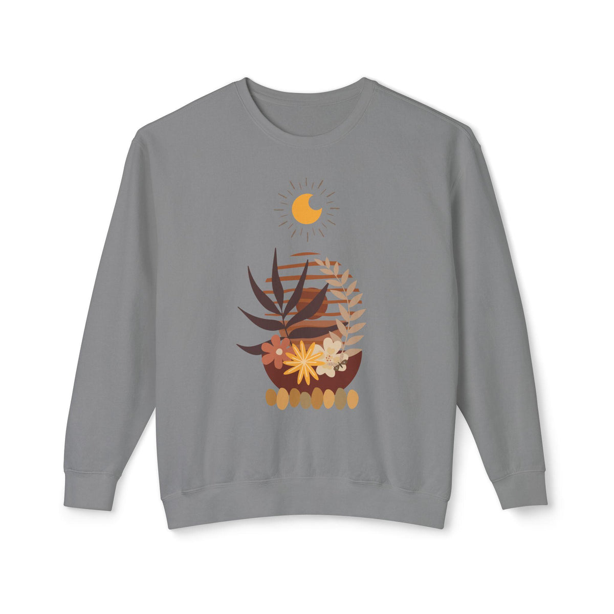 Botanical Crewneck Sweatshirt, Cozy Plant Lover Gift,  Earthy Aesthetic, Nature-Inspired Apparel