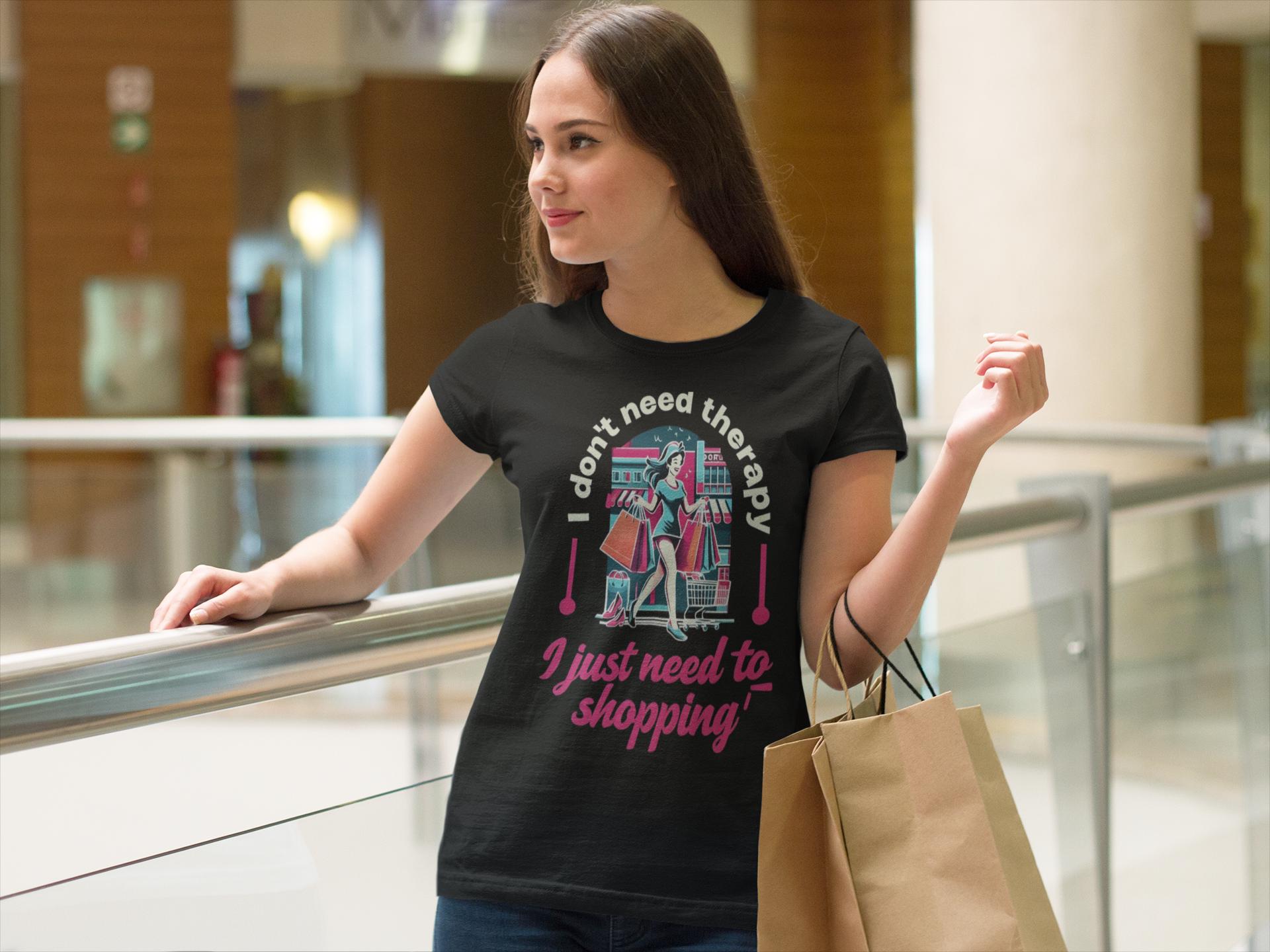Shopping Enthusiast Tee,  Mental Health Shirt, Quirky Shopping Shirt, Perfect for Birthdays, Retail Therapy