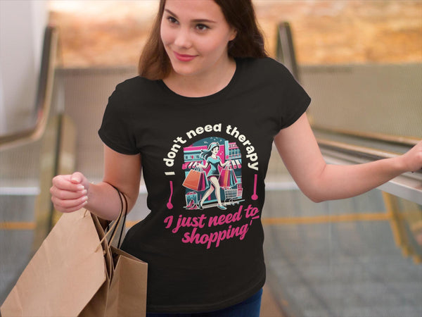 Shopping Enthusiast Tee,  Mental Health Shirt, Quirky Shopping Shirt, Perfect for Birthdays, Retail Therapy