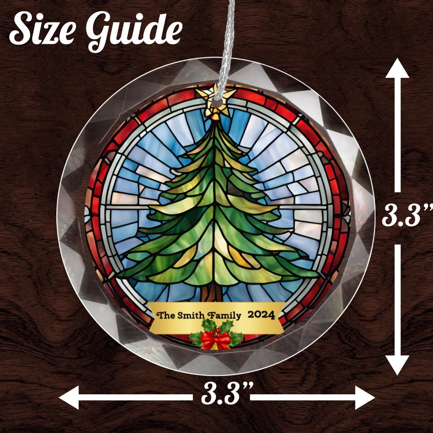 Stained Glass - Christmas Ornament 2024