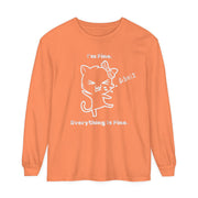 Playful Cat Quote Long Sleeve T-Shirt, Cute Humor Tee, Gift for Cat Lovers, Casual Wear, Funny Animal Shirt