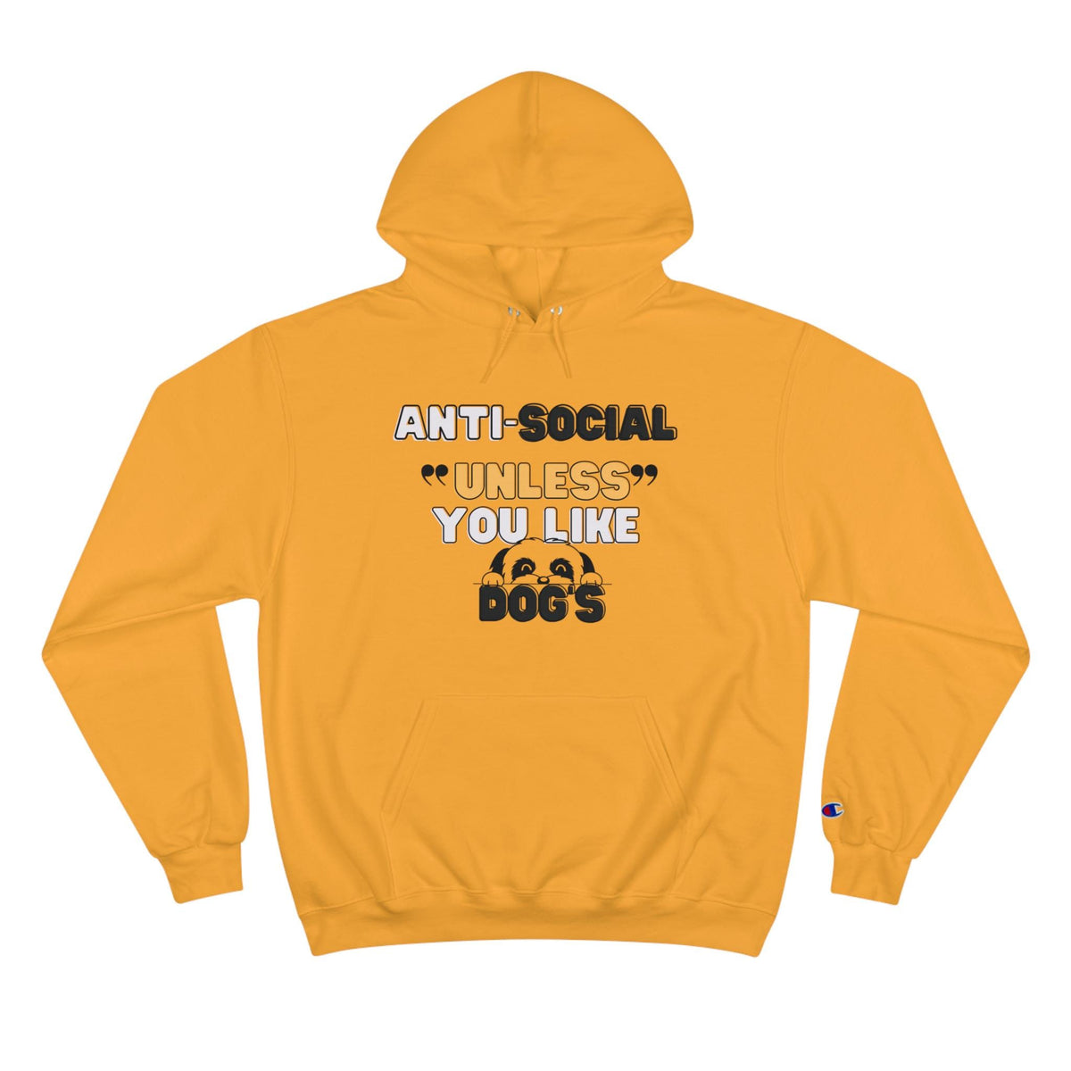 Anti-Social "Unless You Like Dogs Hoodie, Funny Pet Lover Sweatshirt, Gift for Dog Owners, Cozy Casual Wear, Perfect for Dog Lovers