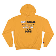 Anti-Social "Unless You Like Dogs Hoodie, Funny Pet Lover Sweatshirt, Gift for Dog Owners, Cozy Casual Wear, Perfect for Dog Lovers