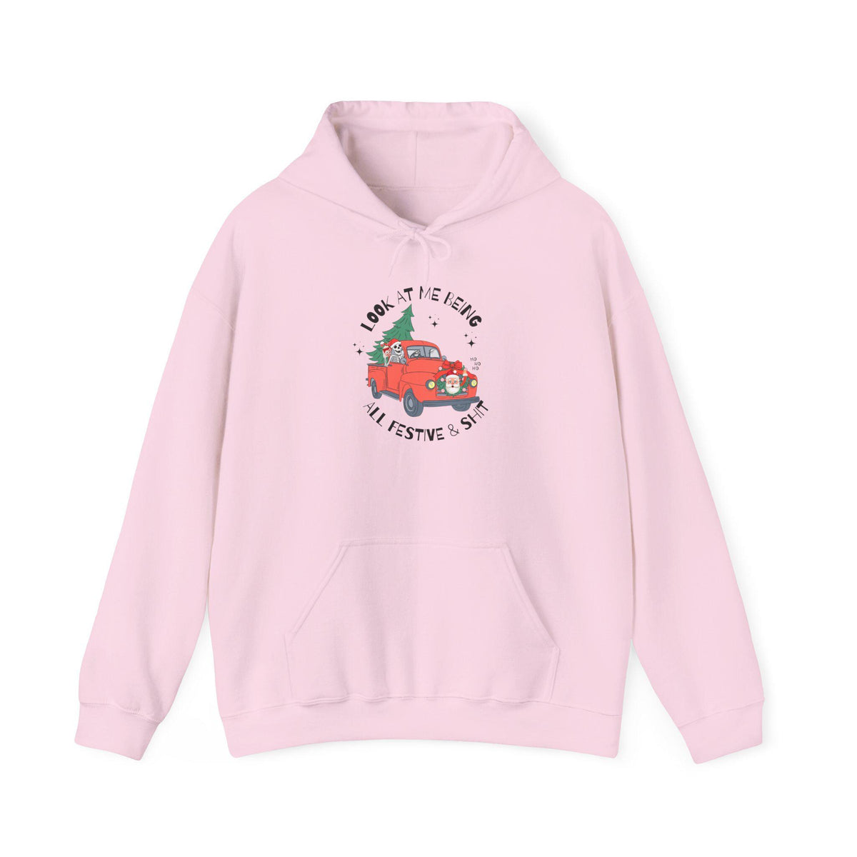 Festive Skeleton Holiday Hoodie, Cozy Christmas Sweatshirt, Unisex Sweatshirt, Cute Winter Apparel, Gift for Him/Her, Hoodie