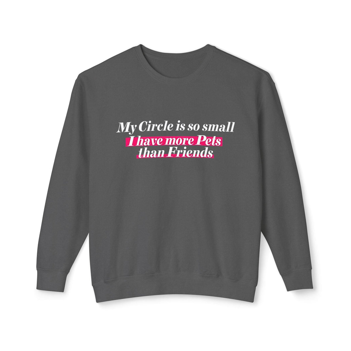 Cozy Up with Humor: 'My Circle is So Small I Have More Pets Than Friends' Sweater!