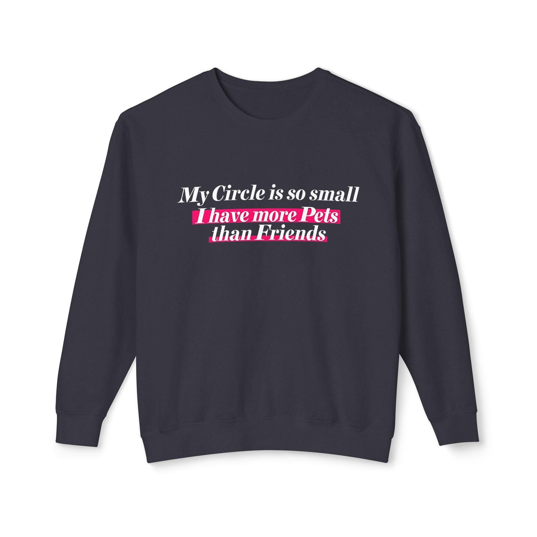 Cozy Up with Humor: 'My Circle is So Small I Have More Pets Than Friends' Sweater!