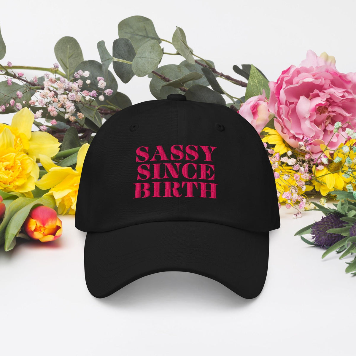 Sassy Since Birth Embroidered Cap - Trendy Women's Hat