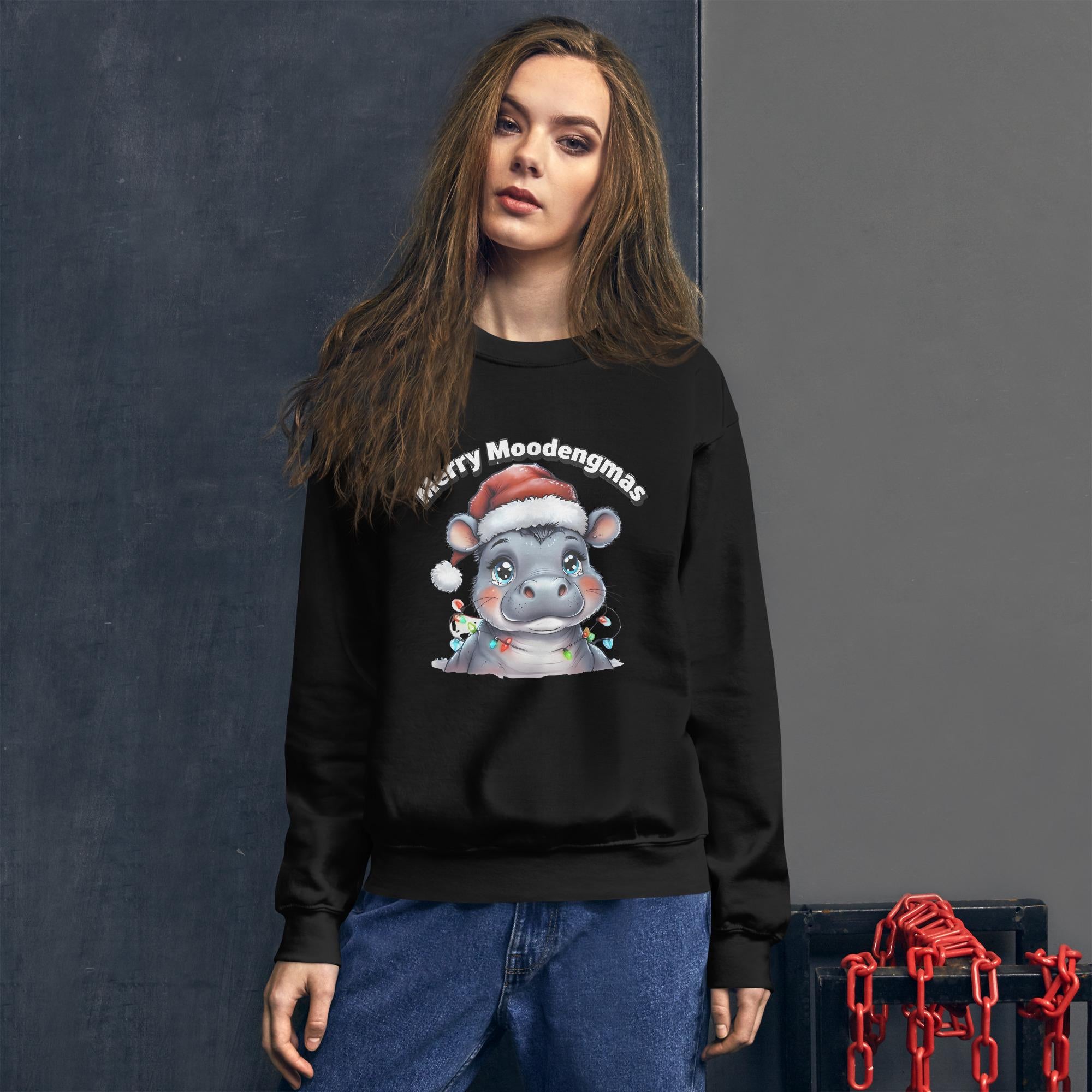 Unique Winter Clothing - Merry MooDengMas Sweatshirt for All