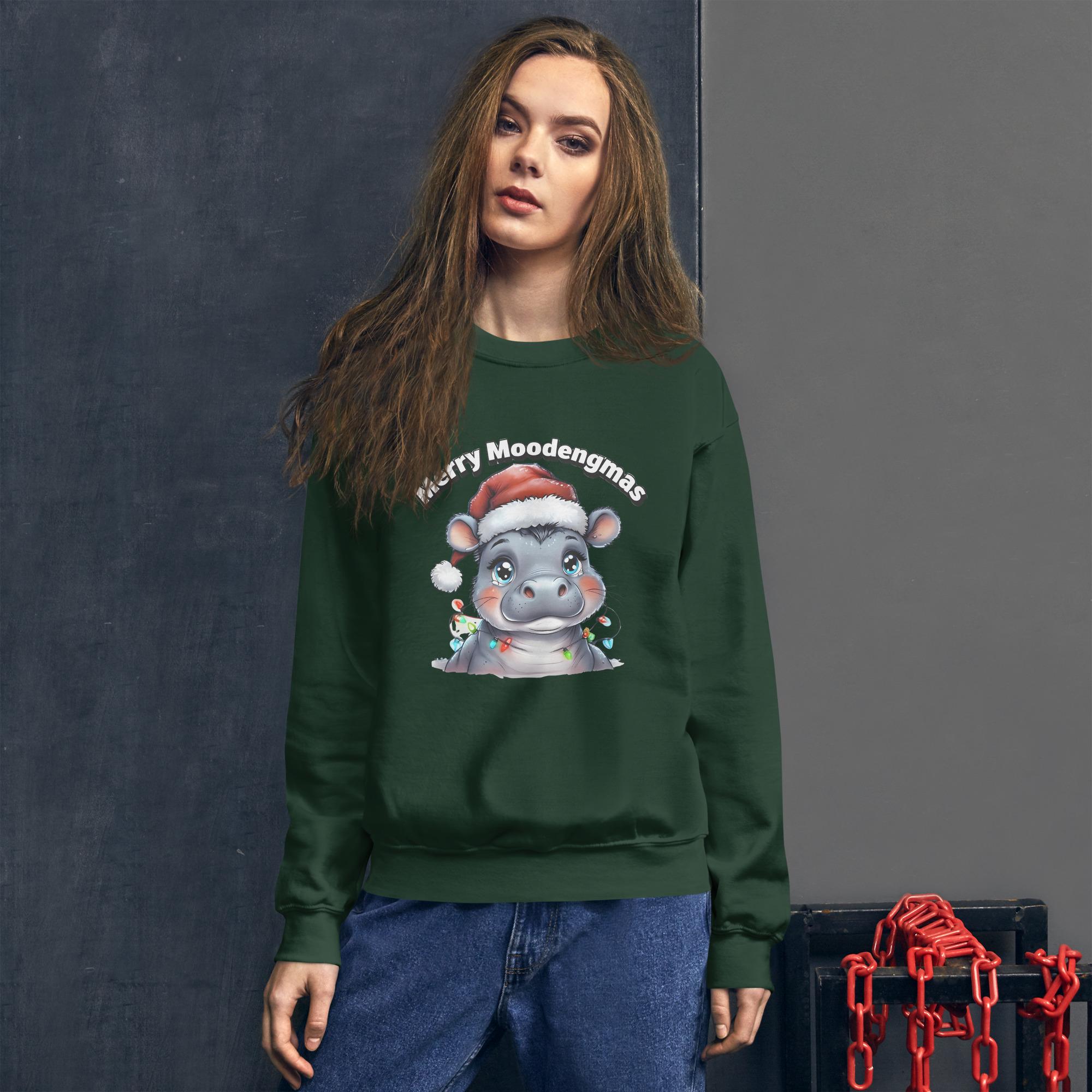 Unique Winter Clothing - Merry MooDengMas Sweatshirt for All