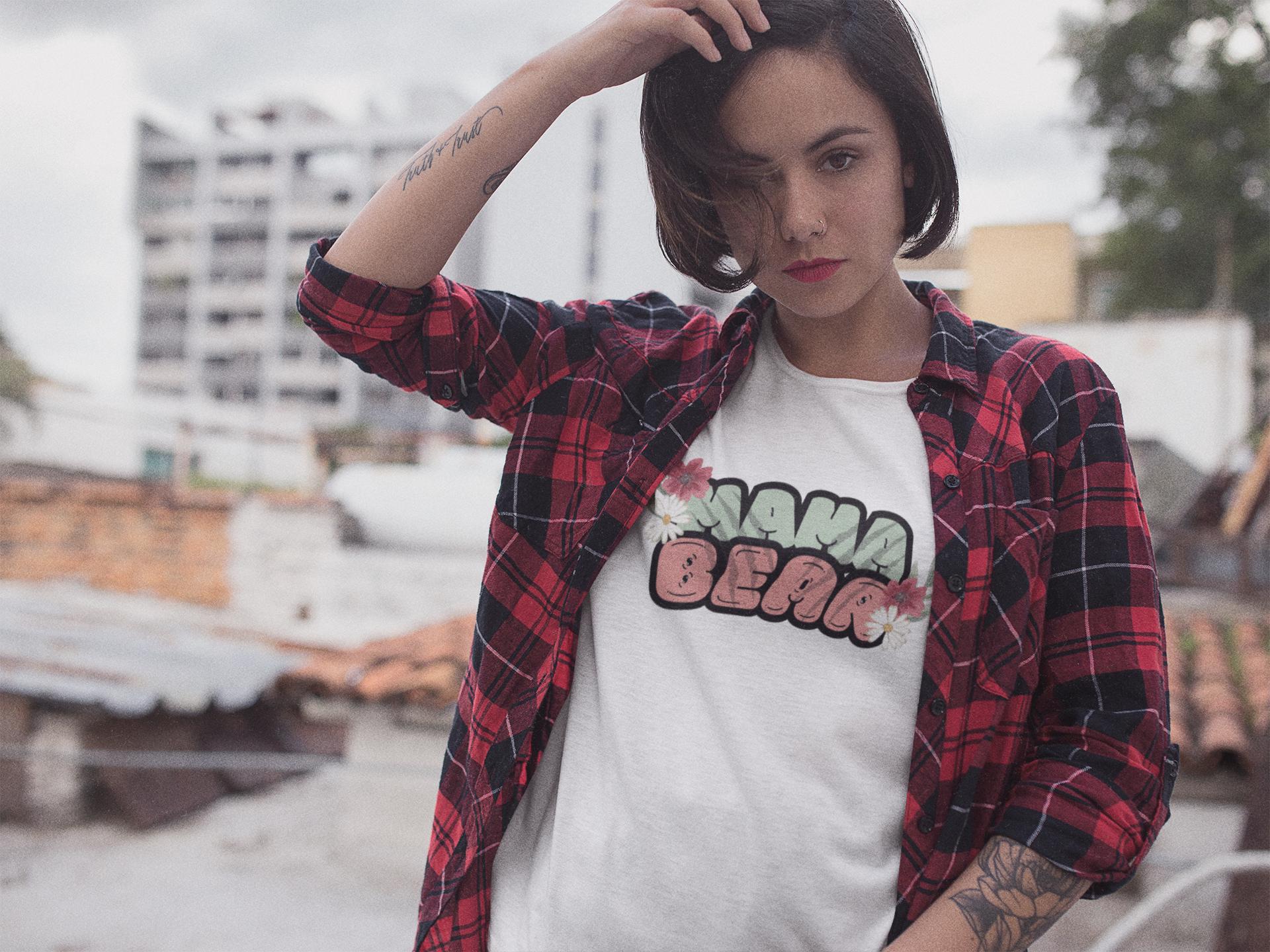 Women&#39;s Cut & Sew - Mama Bear Print Tee (AOP)