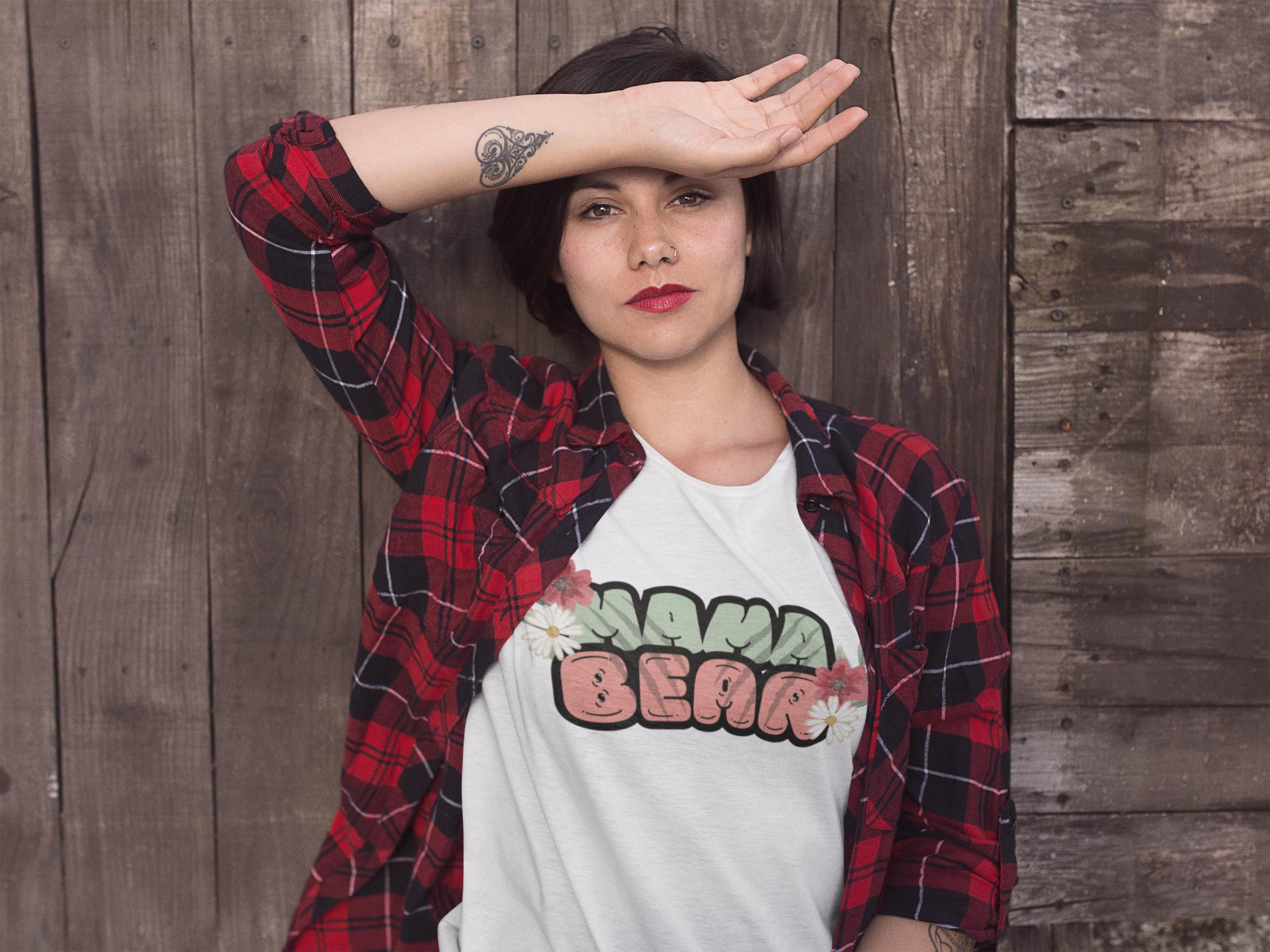 Women&#39;s Cut & Sew - Mama Bear Print Tee (AOP)