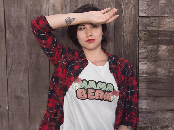 Women's Cut & Sew - Mama Bear Print Tee (AOP)