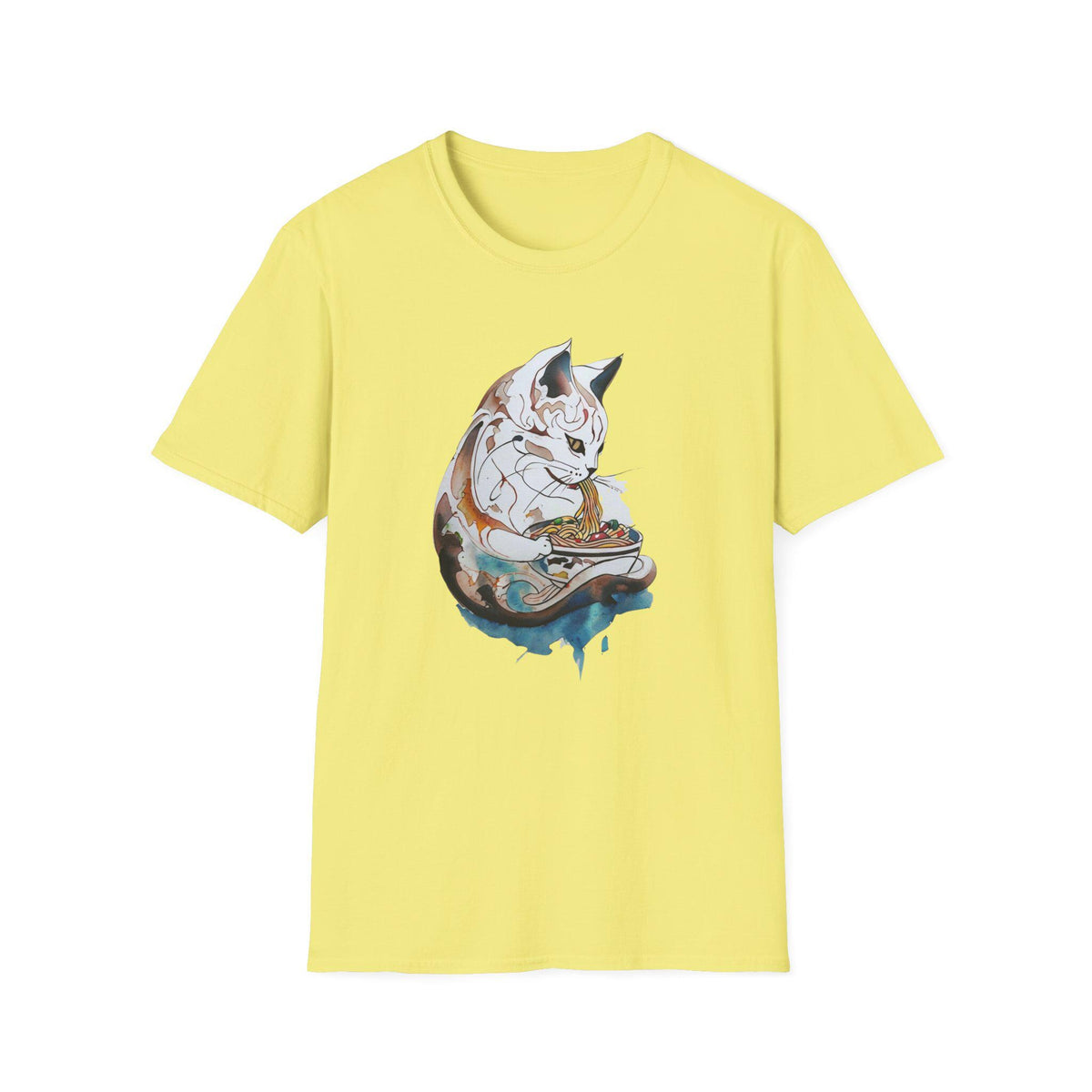 Ramen Cat T-Shirt - Cute Cat Tee - Funny Noodle Shirt - Gift for Cat Lovers