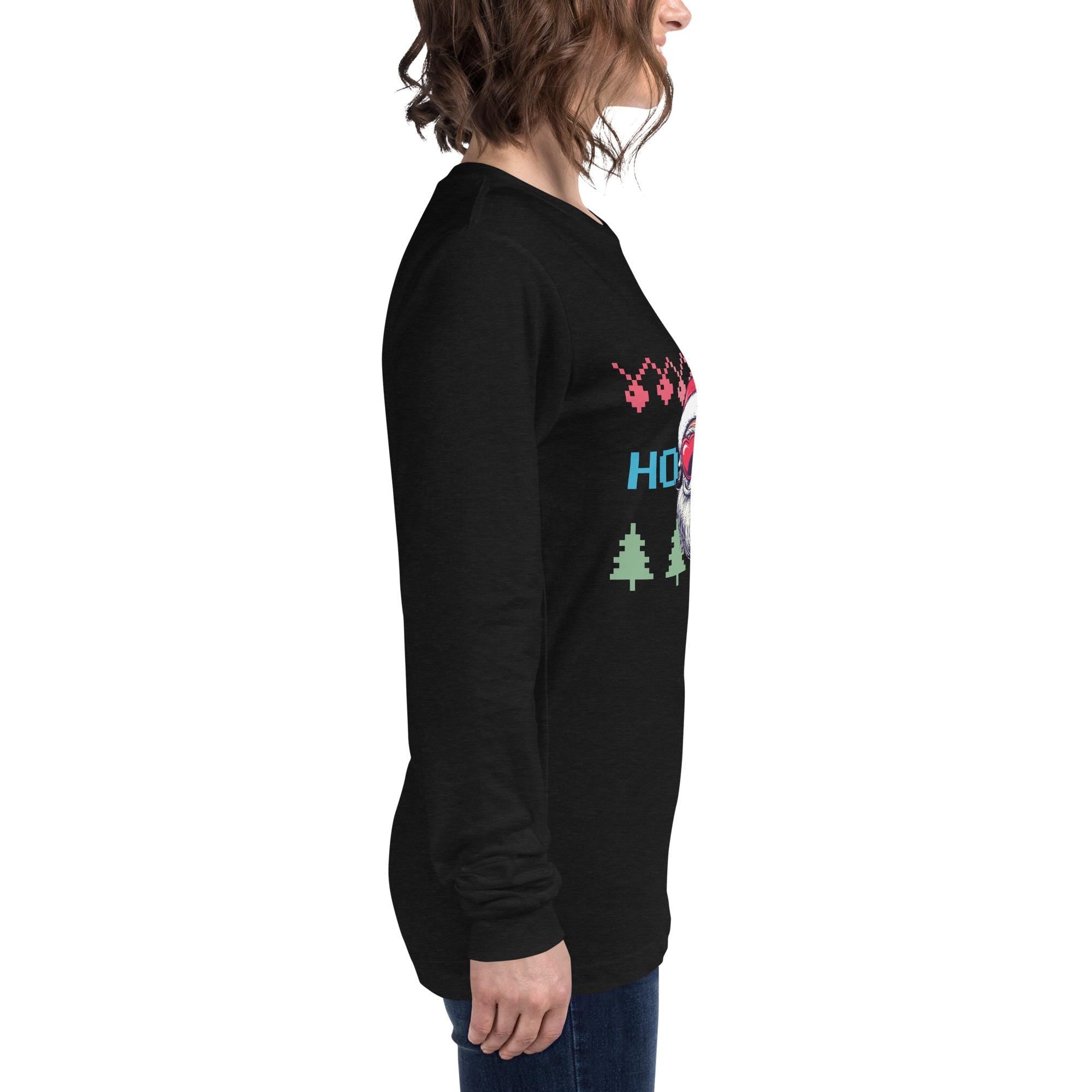 Retro Santa Shirt, Christmas Shirt, Trendy Christmas Shirt -  Unisex Long Sleeve Tee, Classic Christmas Shirt, Long Sleeve Santa Shirt,