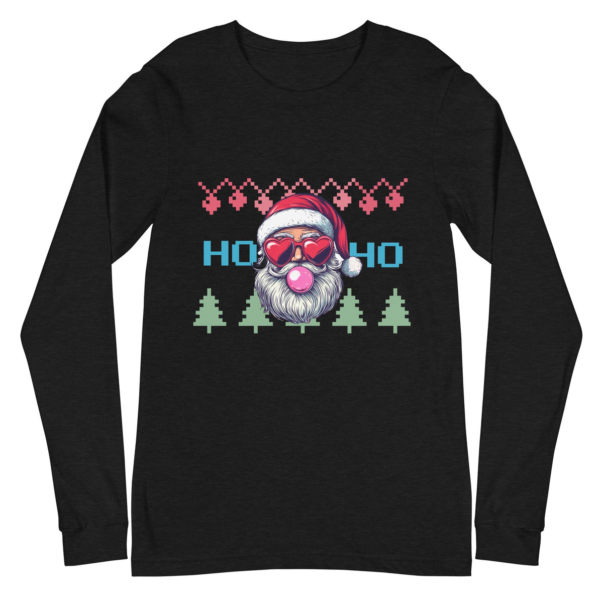 Retro Santa Shirt, Christmas Shirt, Trendy Christmas Shirt -  Unisex Long Sleeve Tee, Classic Christmas Shirt, Long Sleeve Santa Shirt,