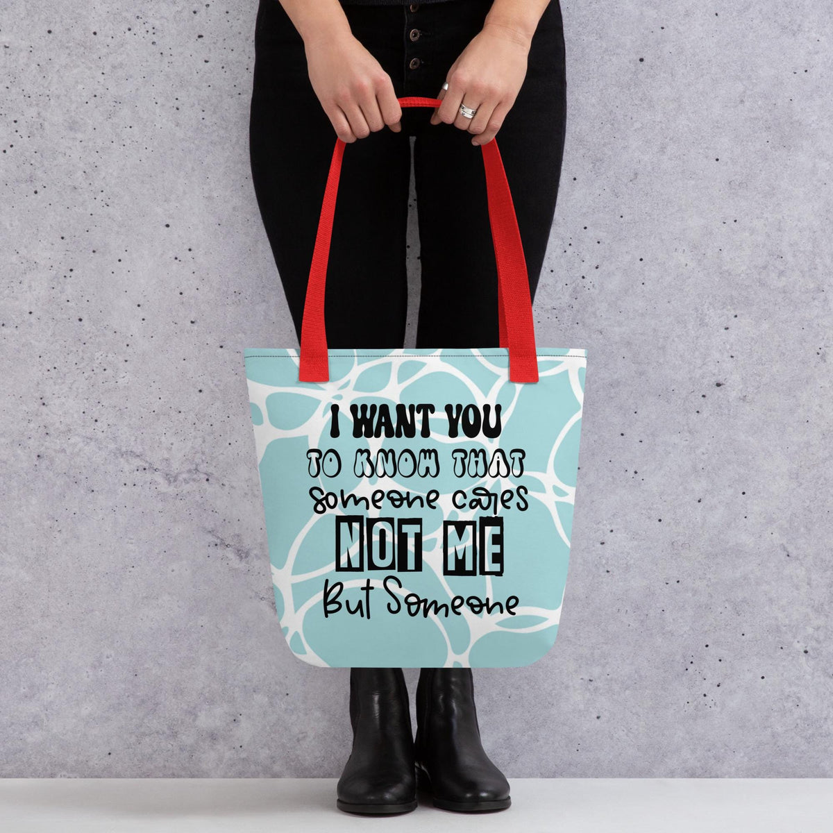 Water Print - Texted Print Tote Bag